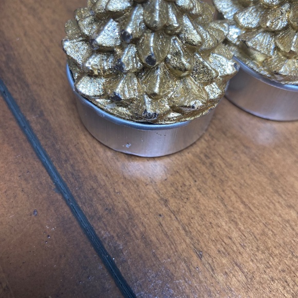 Tea Light Gold Christmas Holiday Candles Set of 6 - Picture 3 of 8